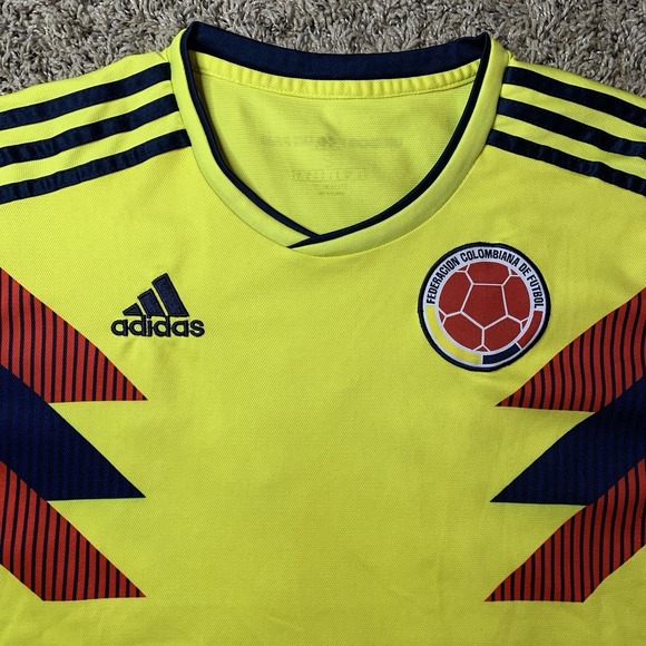 Adidas Colombia Soccer Jersey Mens Small 2018 World Cup Home Football Kit - Picture 2 of 10